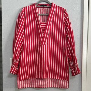 Amitie El Corte Inglés Red and White Striped Women's Top